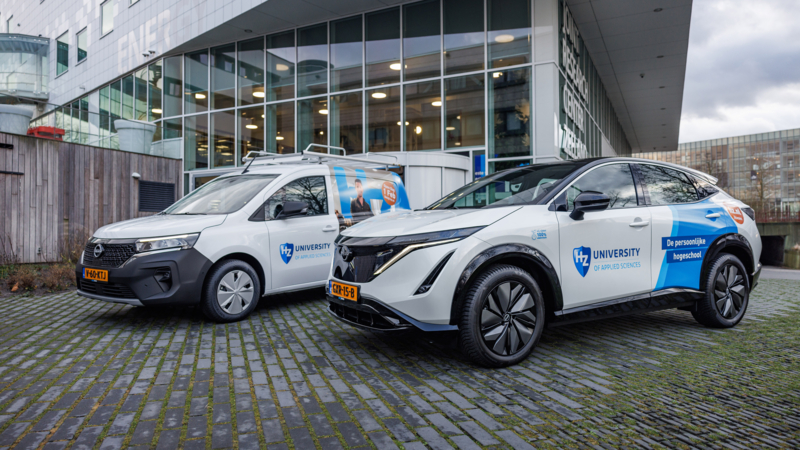 Twaalf elektrische Nissans voor HZ University of Applied Sciences