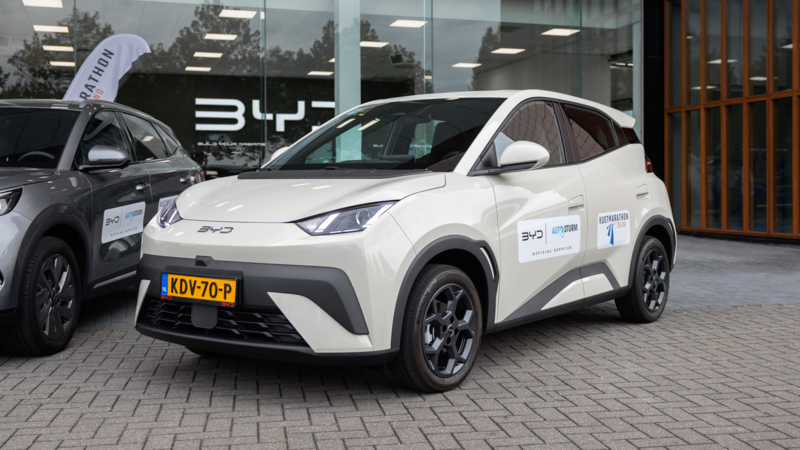 Auto Sturm BYD official supplier van Kustmarathon Zeeland 2026